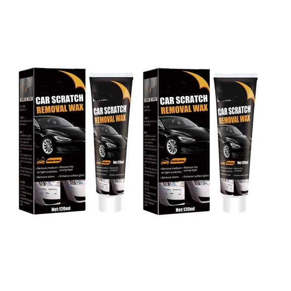 Qholemyo Car Scratch Wax Repair Tool Car Paint Polishing Wax Scratch Removal Paste Paint White Scratch Grinding Agent 120ml