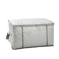 Qholemyo Zipper Handle Clothing Storage Bag For Travel Moving Small Clothes Pillows Quilts With Closet Storage Organizer Storage Organizer