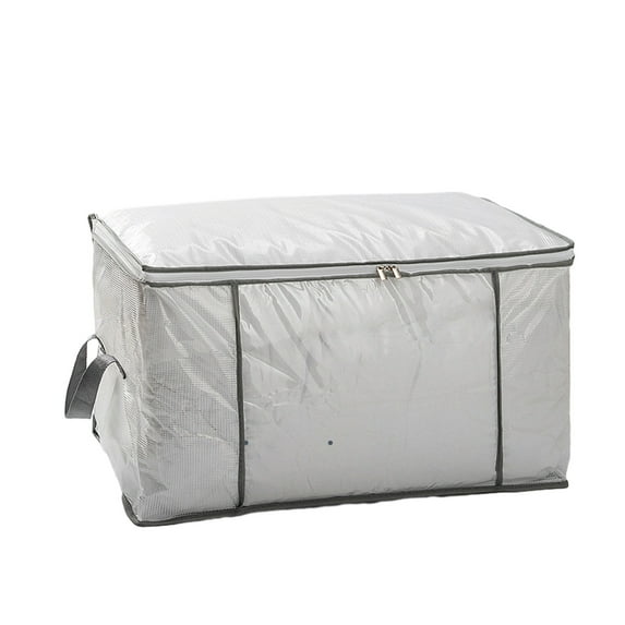 Qholemyo Zipper Handle Clothing Storage Bag For Travel Moving Small Clothes Pillows Quilts With Closet Storage Organizer Storage Organizer