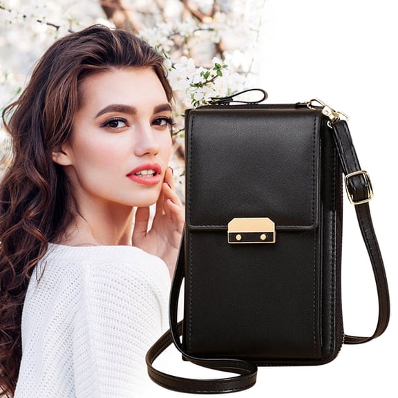 Bocqde Crossbody Purses for Women Travel Bag Handbags Women Simply Fashion Bags, Mini Leather Mobile Phone Crossbody Bags Mobile Phone Bag Shoulder Handbag Wallet with Credit Card Slots