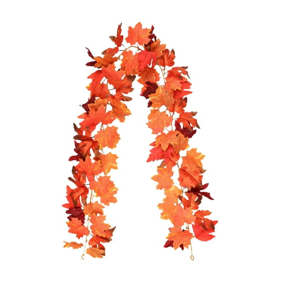 Qholemyo Halloween Products Festival Atmospheres Decoration Simulation Maple Leaf Vines Spots Artificial Fake Leaves Ornamental Flowers