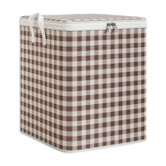 Qholemyo Heavy Duty Storage With Reinforced Handles Extra Large Storage Bags For Clothes Tote Bag Thickened Double Zipper For Space Saving Travel