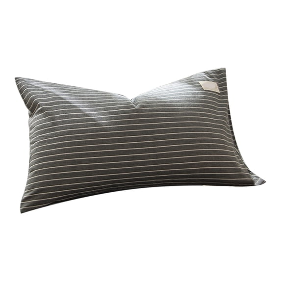 Qholemyo Pillowcases Pillow Shams Covers Standard Size Pillowcase Soft Breathable Stripe Pillowcase Neutrals Farmhouses