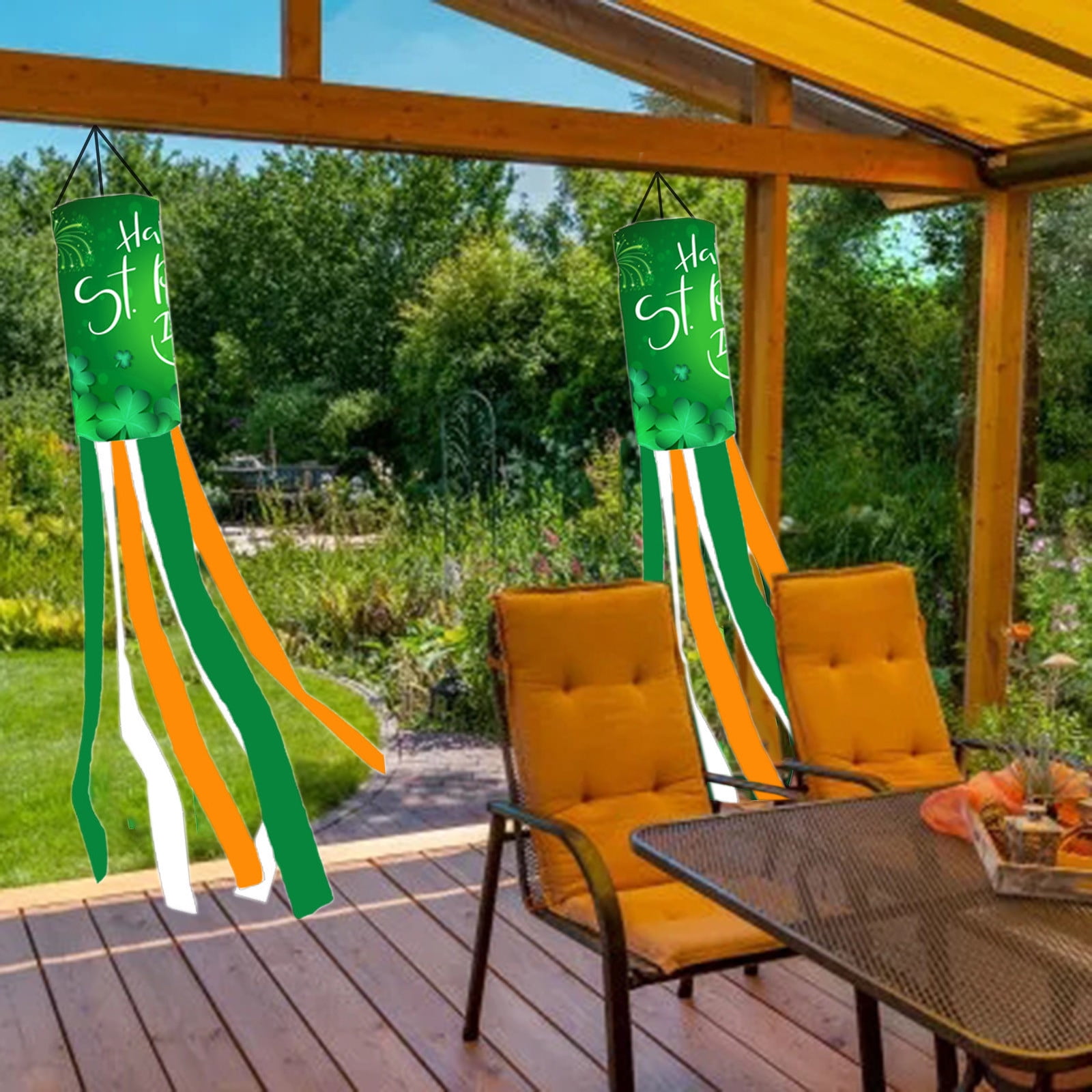 Happy Shamrocks St. Patrick‘s Day Gartenflagge – 45,7x31,8 Cm, Wetterfest
