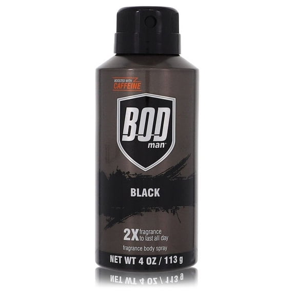 Bod Man Black by Parfums De Coeur Body Spray 4 oz for Men Pack of 4