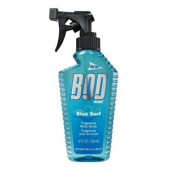 Bod Man Fragrance Body Spray, Blue Surf, 8 Oz, 3 Pack