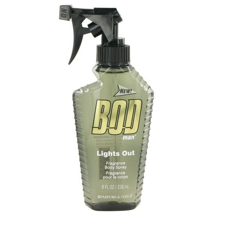 Bod Man Lights Out by Parfums De Coeur Body Spray 8 oz 240 ml Men