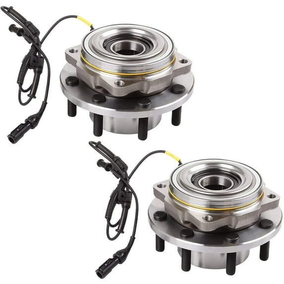 Bode-man Pair Front Wheel Hub and Bearing Assembly for 2005-2010 Ford F-250 F-350 Super Duty 4x4 - DRW 4WD w/ABS (DUAL REAR WHEEL Models)