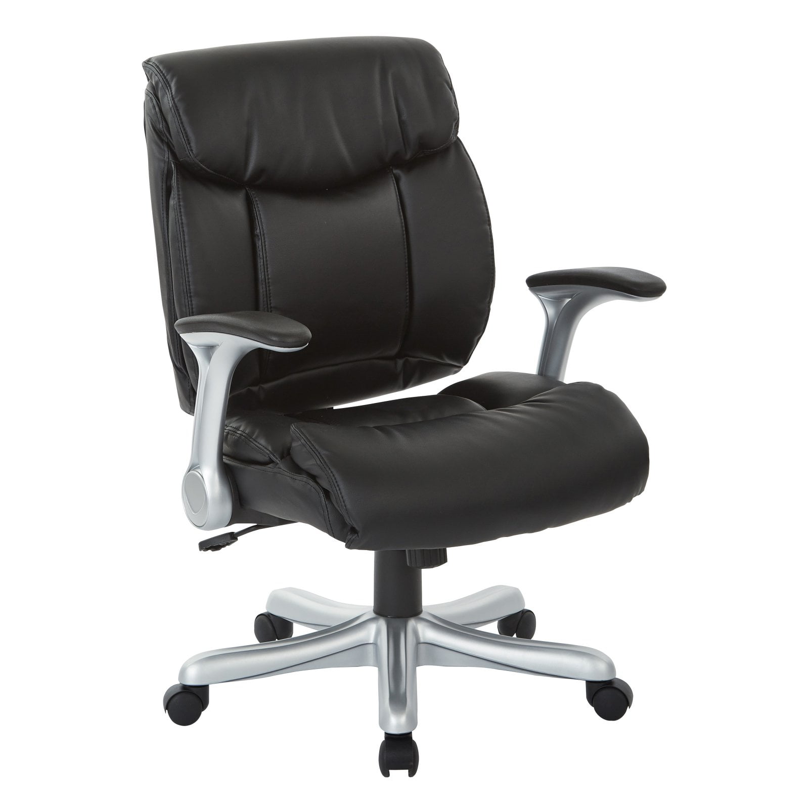 Executive High-Back Ergonomic Leather Swivel Chair with Adjustable Arms