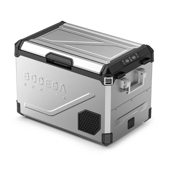 Bodega 63QT Portable Car Refrigerator, Dual Zone 12V/24V Stainless Steel Electric Cooler with App Control, Heavy-Duty Metal Fridge for SUV, Truck, RV, Camping & Fishing