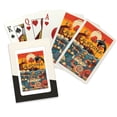 thumbnail image 1 of Bodega Bay, California, Marine Animals with Bear, Geometric, Lantern Press, Premium Playing Cards, 52 Card Deck with Jokers, USA Made, 1 of 5
