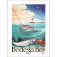 thumbnail image 1 of Bodega Bay Poster - Wine Country Posters, Bodega Bay Art, Sonoma County, California, Coastal Beach WCP-767 (18x24 Art Print, Wall Decor Travel Poster), 1 of 1