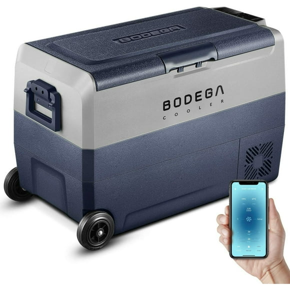Bodega Car Refrigerator, Plastic Dark Blue and Grey, 41.9 lb