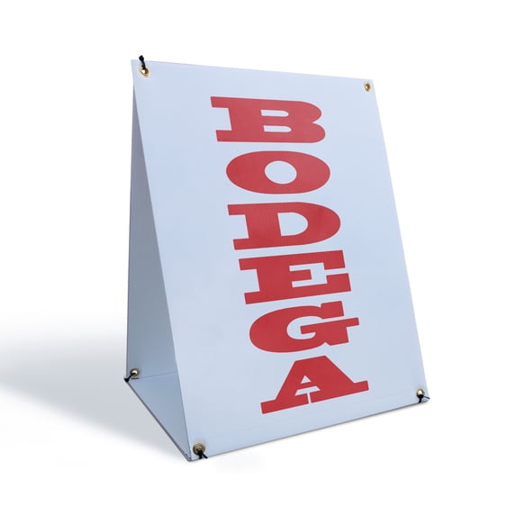 Bodega Sidewalk Sign 24 Inch x 36 Inch A-Frame Images On Both Sides | Local Market, Fresh Groceries, Neighborhood Shops | Made in USA
