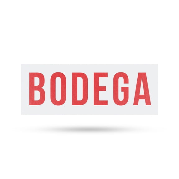 Bodega Vinyl Decal 12 Inch x 5 Inch Weatherproof Heavy-Duty Adhesive Backing | Local Market, Fresh Groceries, Neighborhood Shops | Made in USA