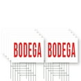 thumbnail image 1 of Bodega Yard Sign 10 Pack of 18 Inch x 24 Inch Double Sided Weatherproof Heavy-Duty Plastic with Stake | Local Market, Fresh Groceries, Neighborhood Shops | Made in USA, 1 of 7