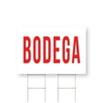 thumbnail image 1 of Bodega Yard Sign 24 Inch x 36 Inch Single Sided Weatherproof Heavy-Duty Plastic with Stake | Local Market, Fresh Groceries, Neighborhood Shops | Made in USA, 1 of 7