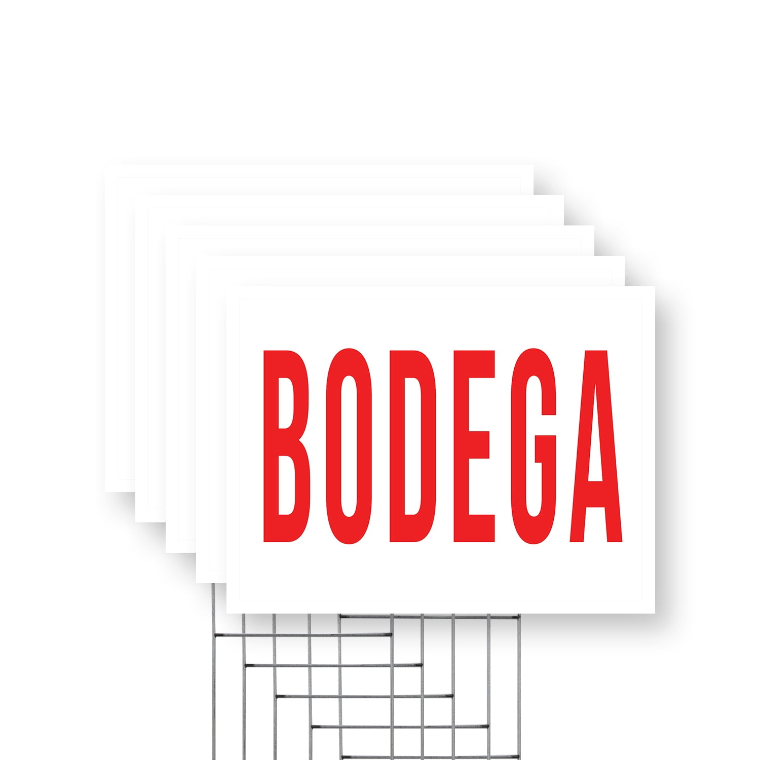 Bodega Yard Sign 5 Pack of 18 Inch x 24 Inch Single Sided Weatherproof ...