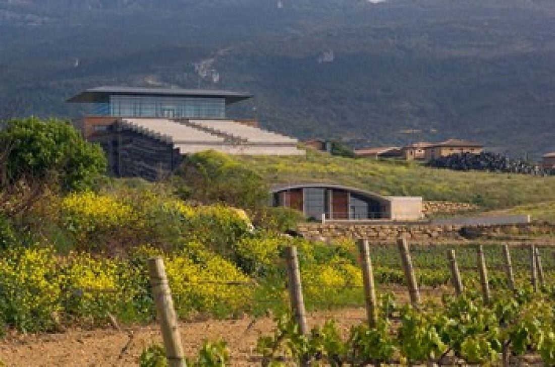 Bodegas Baigorri in Rioja Alavesa Spain Canvas Art - Janis Miglavs DanitaDelimont (35 x 23)