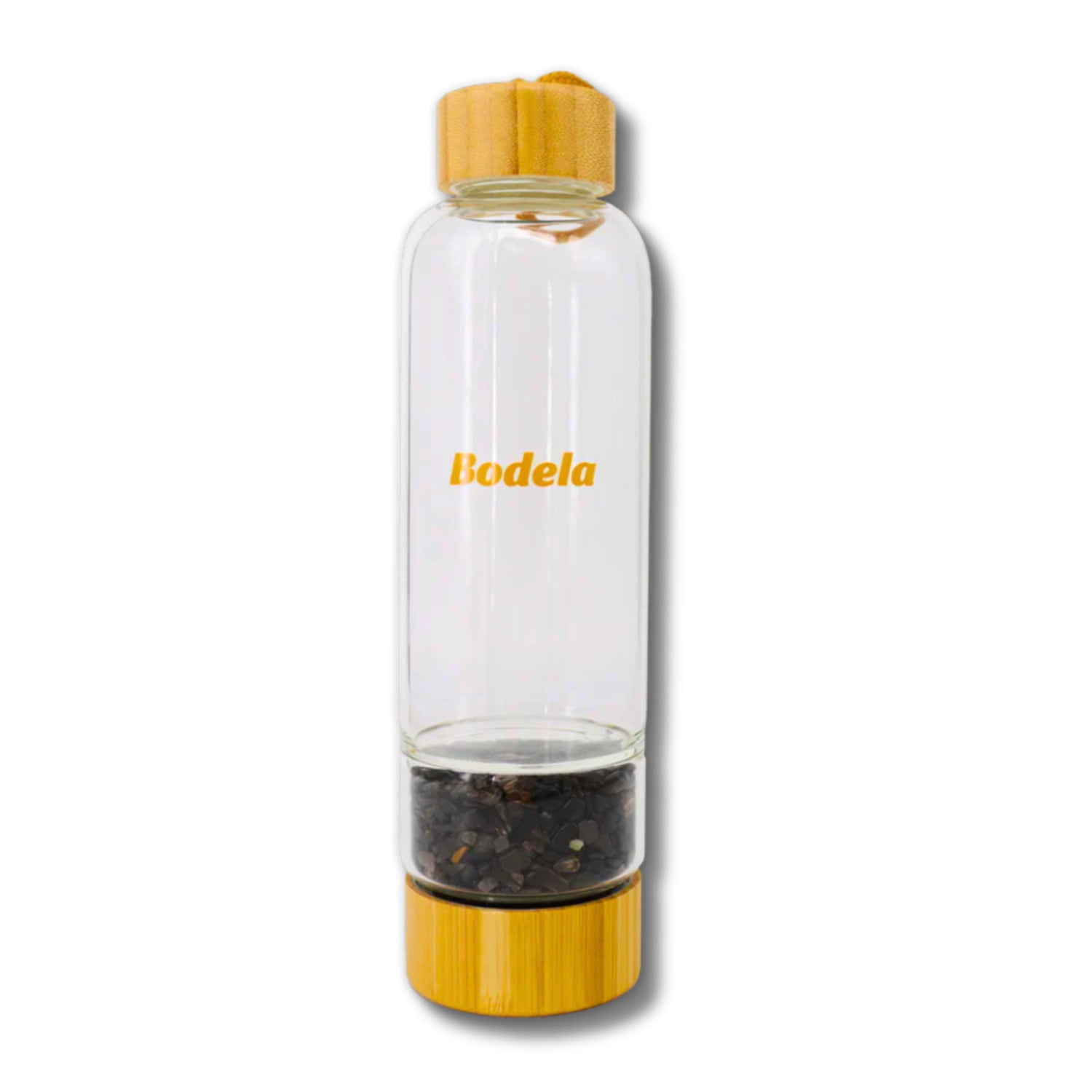 Black Obsidian Glass Water Bottle