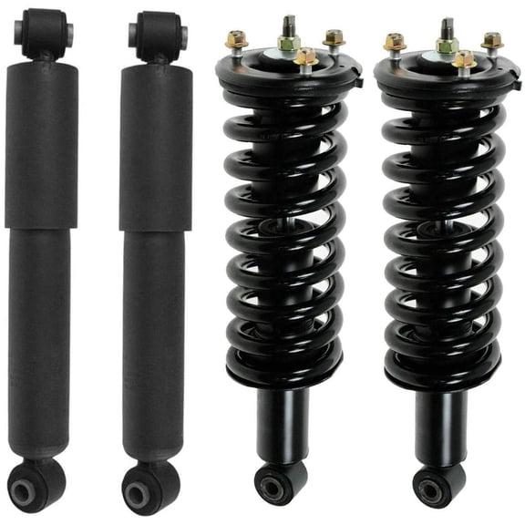 Bodeman 4PC Front Strut & Coil Spring Assemblies + Rear Shock Absorber Assemblies for 2005-2012 Nissan Pathfinder