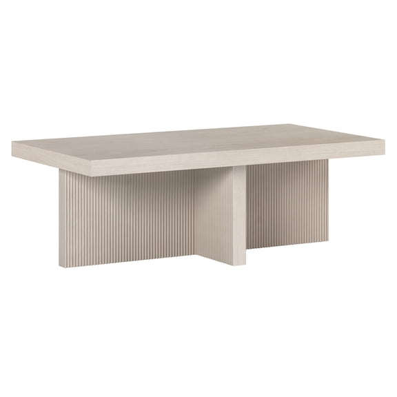 Evelyn&Zoe Scandinavian 44" Wide Alder White Coffee Table