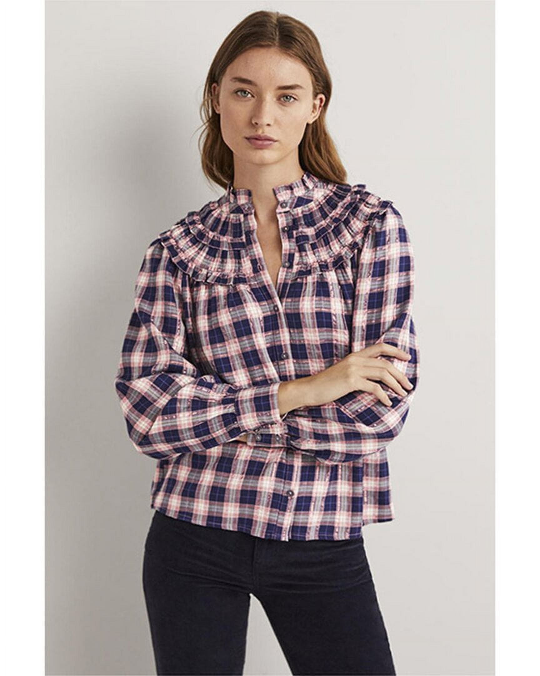 Boden womens Frilled High-Neck Shirt, 20 - Walmart.com