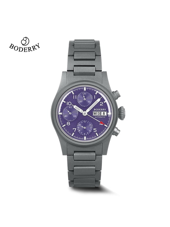 Chronograph Watch LANDMASTER Titanium Automatic mechanical Field Watches Outdoor Sport Waterproof Dive Wristwatch Men