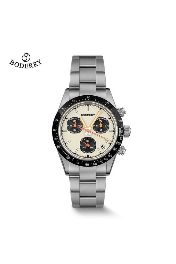 GOLDACE Titanium Chronograph Watch Mecha-Quartz Movement Luminous Business Wristwatch 100M Waterproof Clock