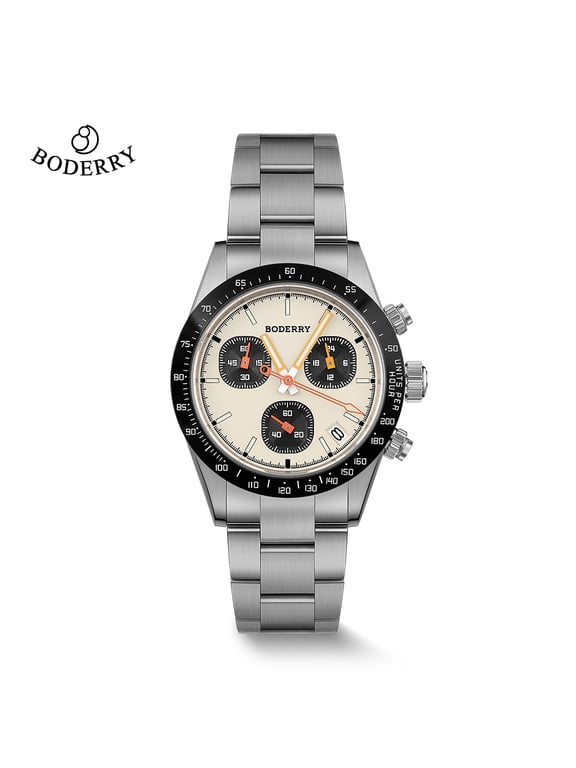 GOLDACE Titanium Chronograph Watch Mecha-Quartz Movement Luminous Business Wristwatch 100M Waterproof Clock