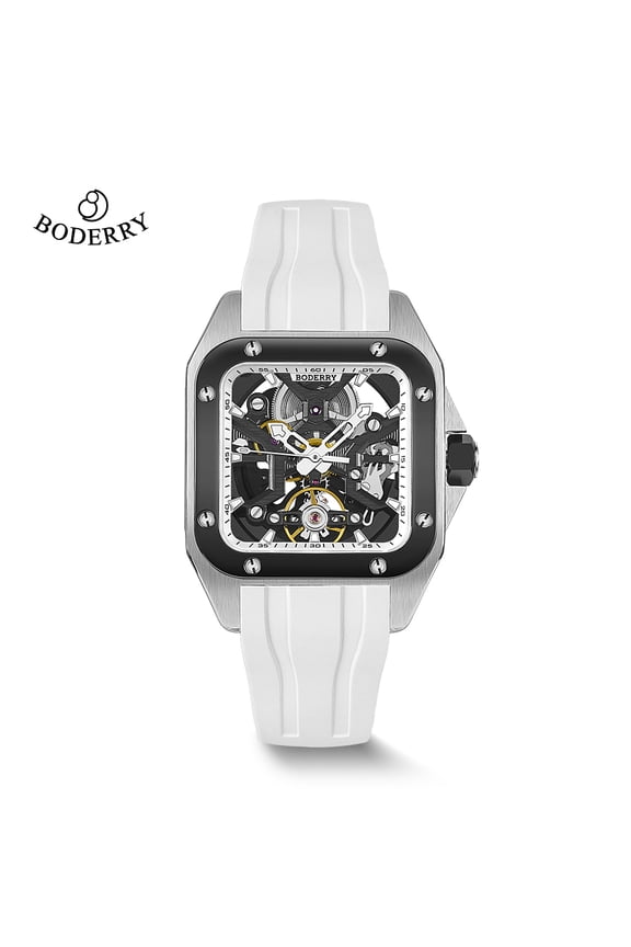 Skeleton Watches Men's Square Titanium Automatic Mechanical STORM Luxury Clock 100M Waterproof Mechanical Watch For Men