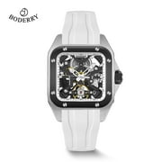 Boderry Skeleton Watches Mens Square Titanium Automatic Mechanical STORM Luxury Clock 100M Waterproof Mechanical Watch For Men