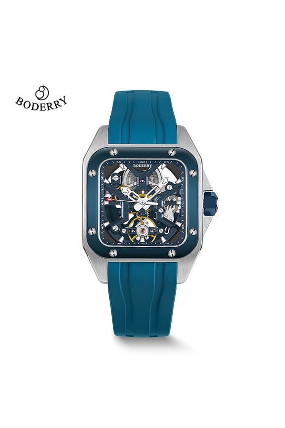 Skeleton Watches Men's Square Titanium Automatic Mechanical STORM Luxury Clock 100M Waterproof Mechanical Watch For Men