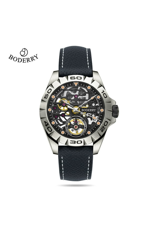 Urban Men's Titanium Watches Fashion Skeleton Automatic Mechanical Waterproof Watch Hi-beat 72H Power-reserve