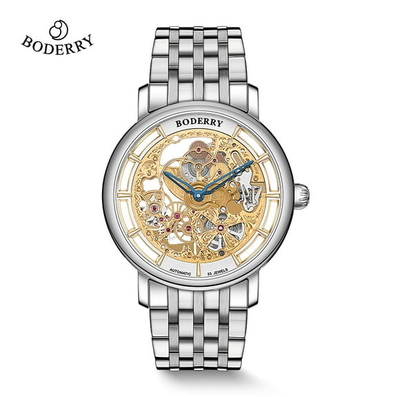 Boderry Watches Automatic Mechanical ELITE II Waterproof Sapphire Crystal Glass Wristwatches HANGZHOU CAL.5521 Movement For Men