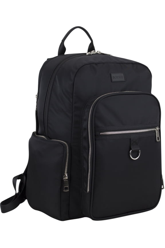 Athleisure Luxe Essential Backpack with Trolley Sleeve, Black