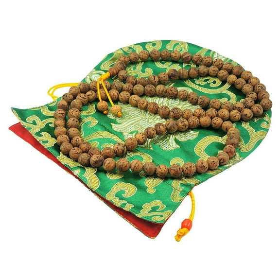 Bodhi Seed Mala 108 Beads for Meditation From Bodh Gaya India