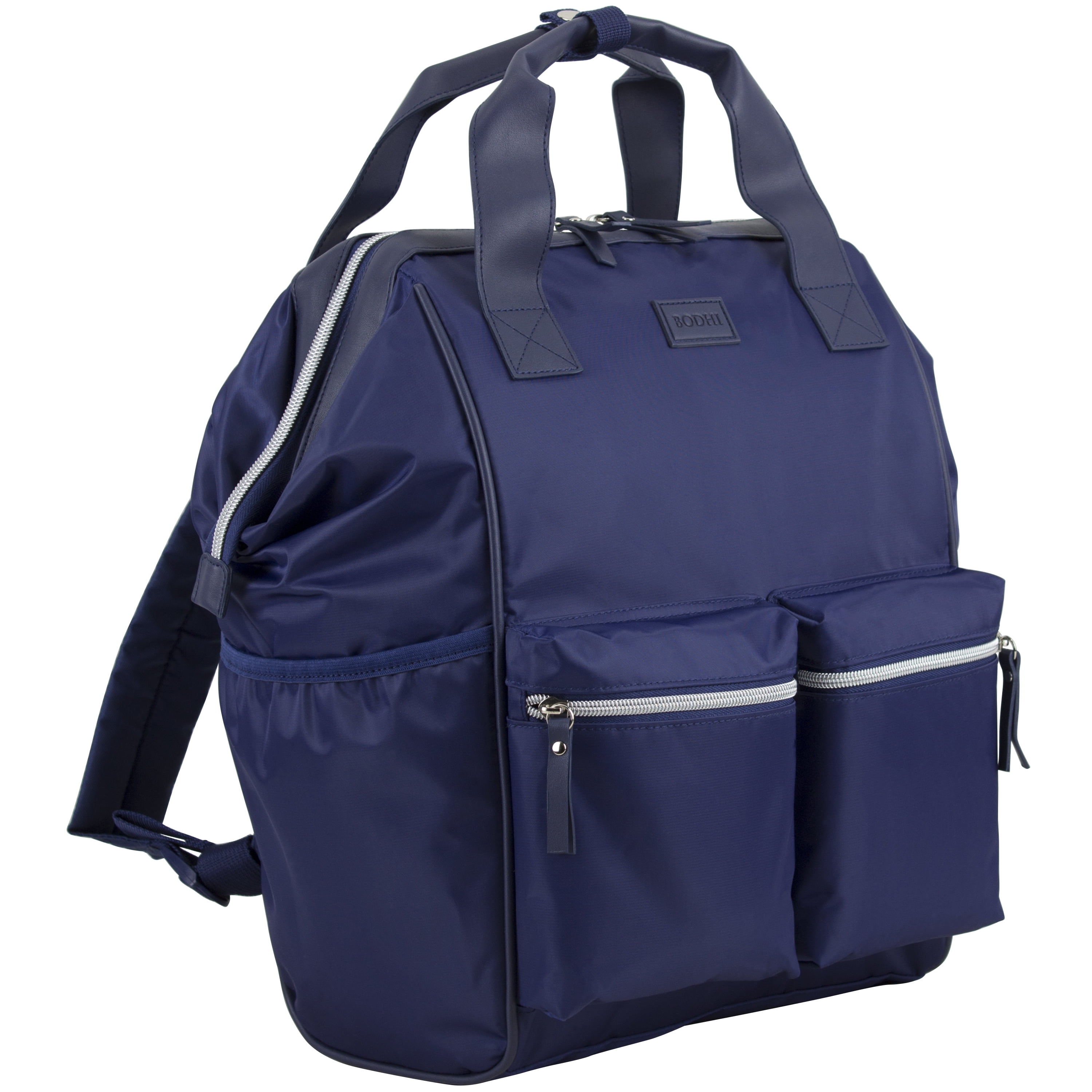 Bodhi Unisex Convertible Top Handle Backpack with Front Pockets, Navy
