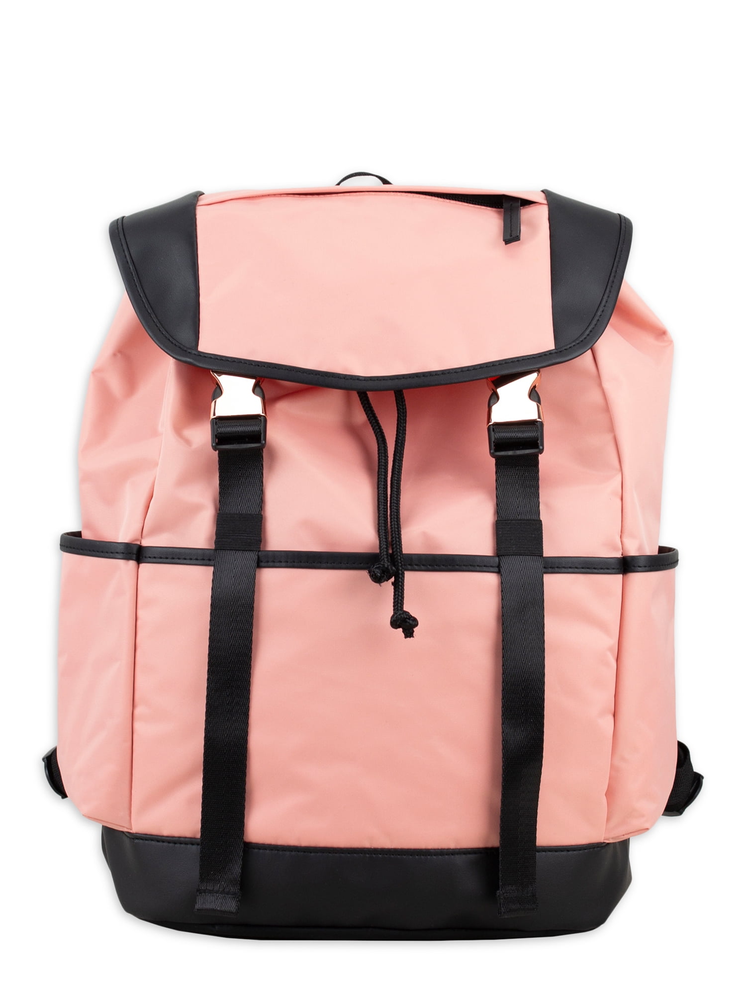 Bodhi Unisex Drawstring Backpack with Dual Buckles, Blush