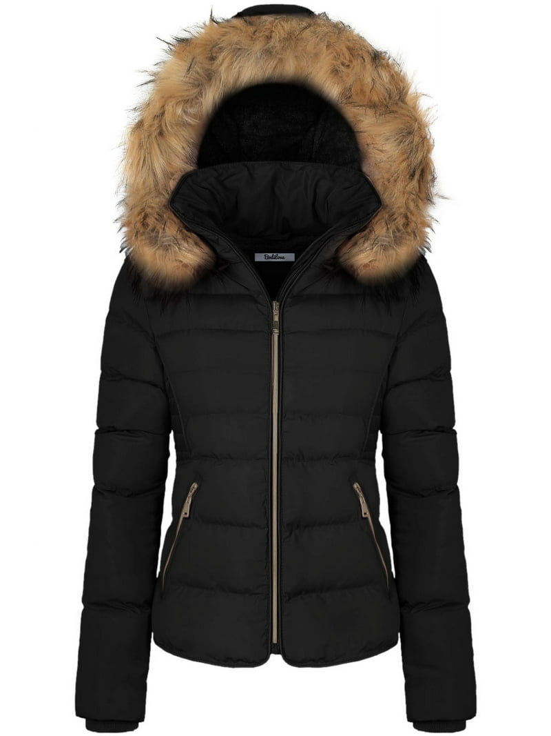 BodiLover, Women's, Winter Quilted Puffer Short Coat Jacket Plus