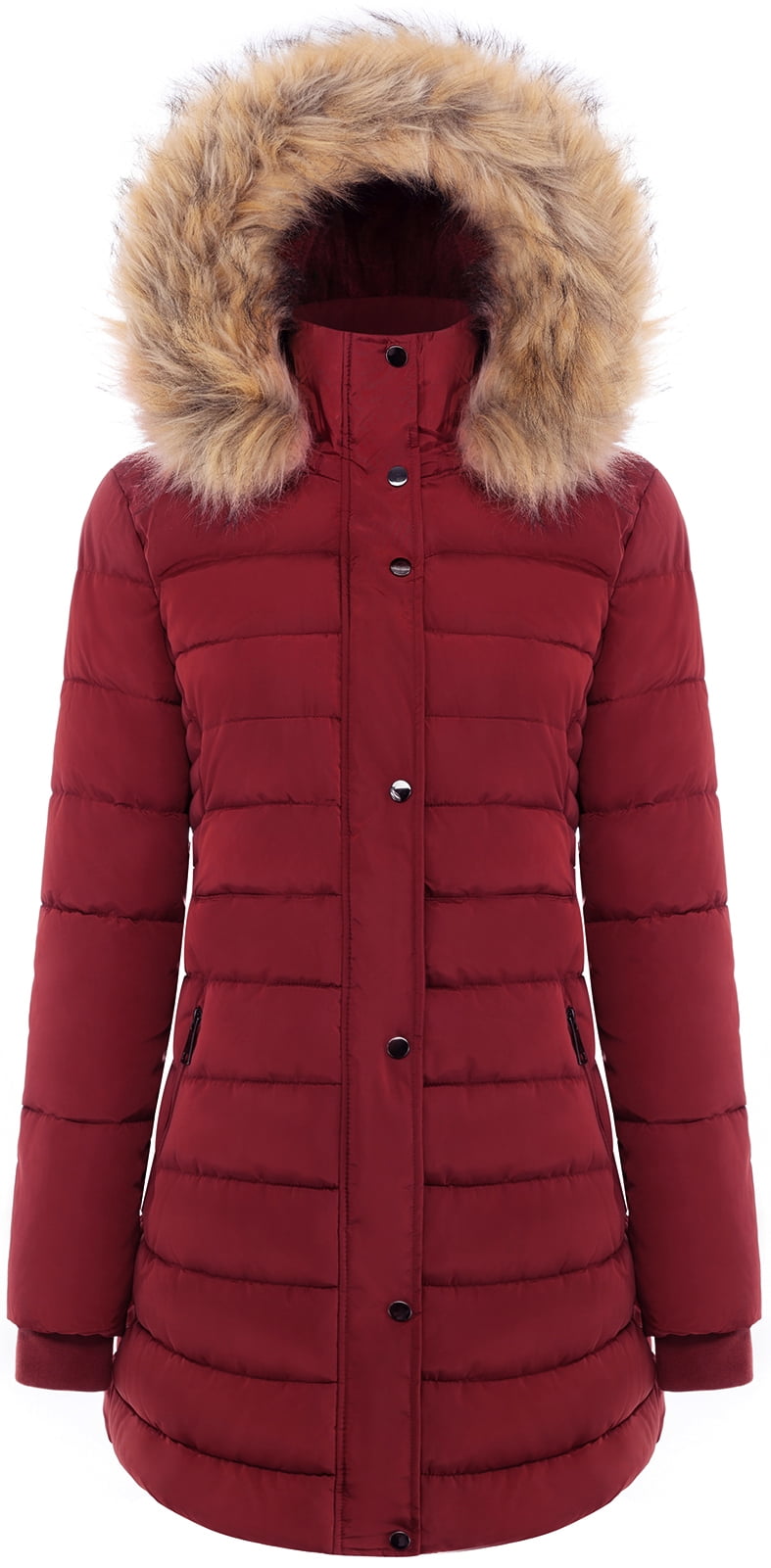 BodiLover, Women's, Winter Quilted Puffer Short Coat Jacket Plus ...