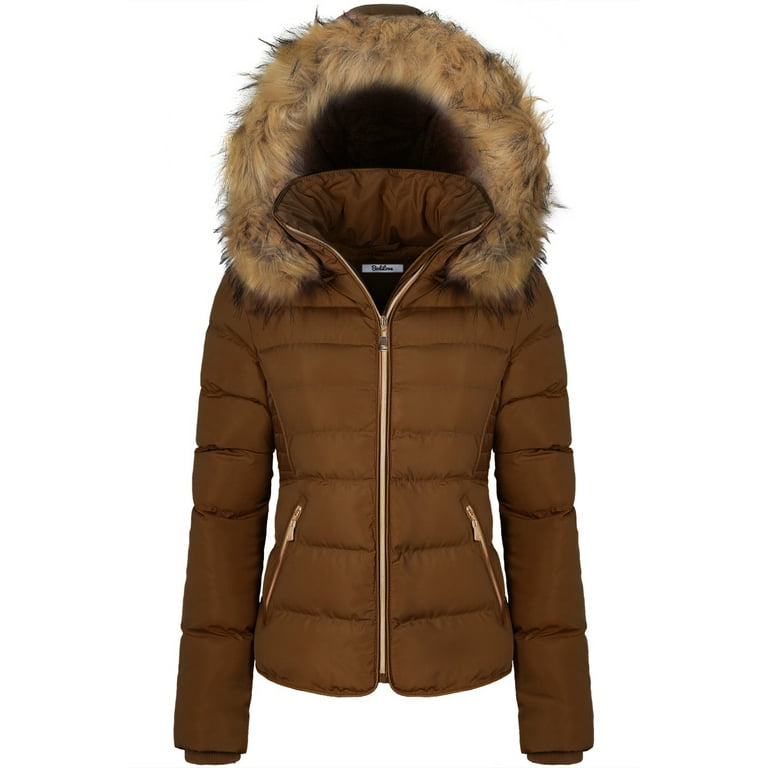 BodiLover, Women's, Winter Quilted Puffer Short Coat Jacket Plus