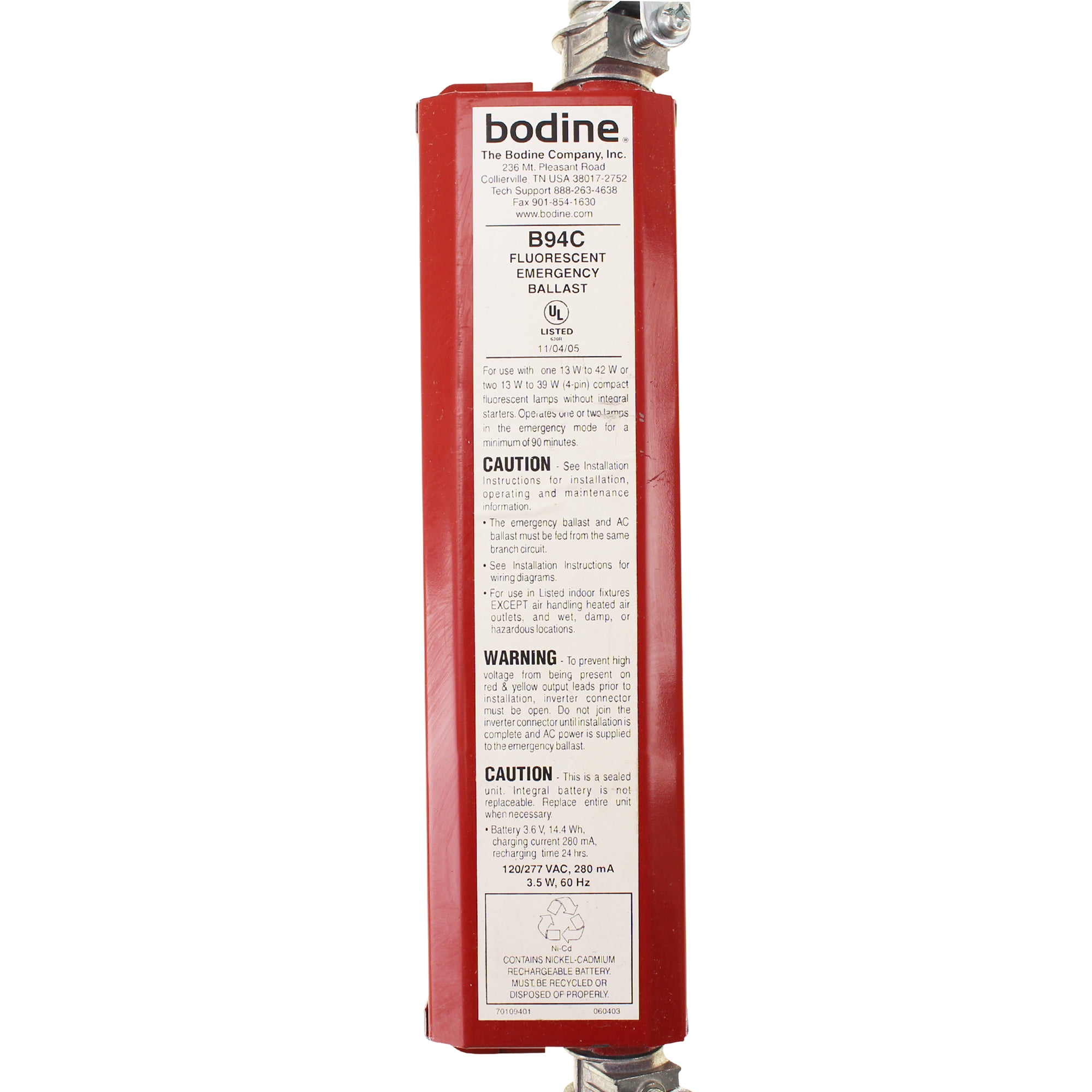 Bodine deals battery backup