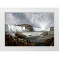 thumbnail image 1 of Bodmer, Karl 14x11 White Modern Wood Framed Museum Art Print Titled - Niagara Falls Illustration in Wied-Neuwied, 1 of 4