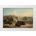 thumbnail image 1 of Bodmer, Karl 18x13 White Modern Wood Framed Museum Art Print Titled - Indians hunting the bison, 1 of 4