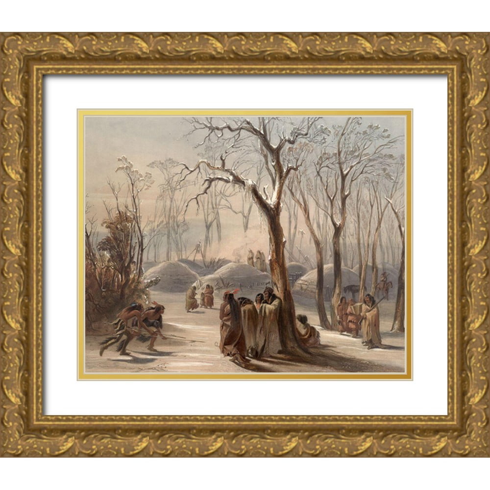 Bodmer, Karl 18x15 Gold Ornate Wood Framed with Double Matting Museum ...