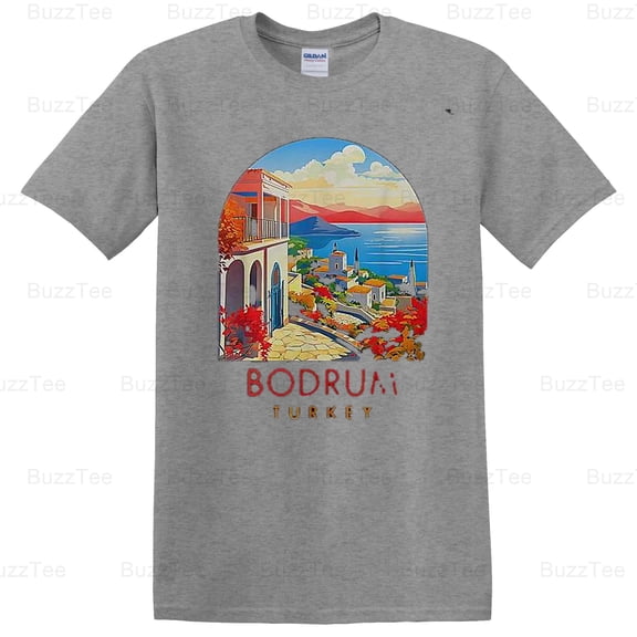 Bodrum Travel Traveling Trip Summer Vacation Turkey Tourist Scenic T-Shirt Unisex, up to 5XL