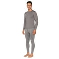 thumbnail image 1 of Bodtek Mens Crew Neck Long Johns Base Layer Set (Grey 4X-Large), 1 of 6