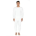 thumbnail image 1 of Bodtek Mens Crew Neck Long Johns Base Layer Set (White Small), 1 of 6