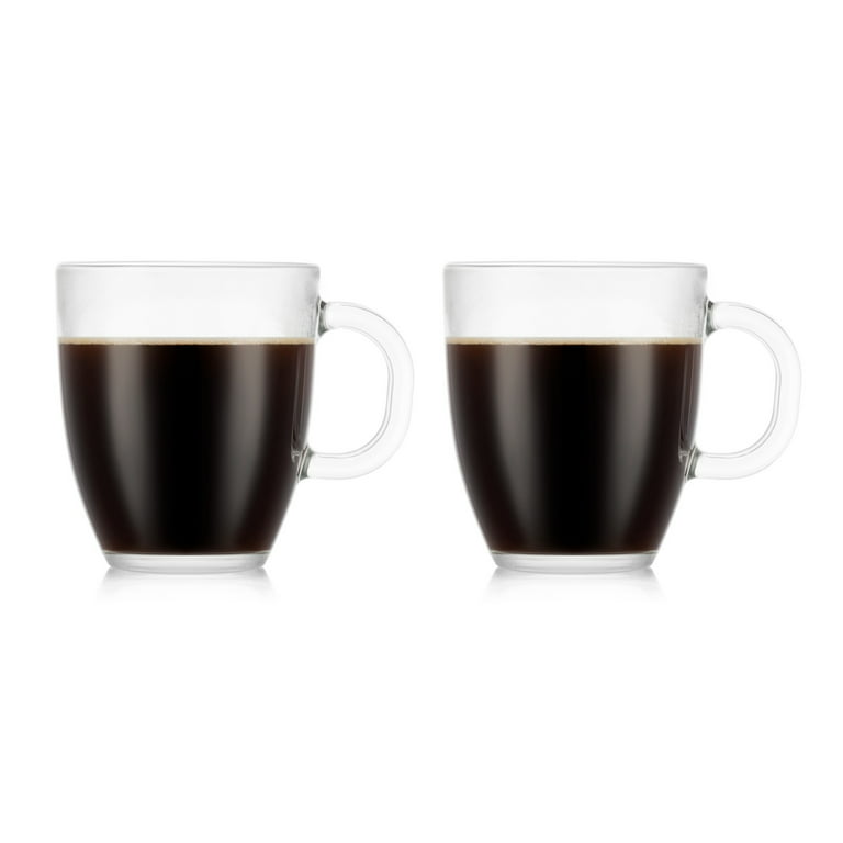 Bodum Bistro Double Wall Thermo-Glasses Coffee Mug Set, 15 Ounce